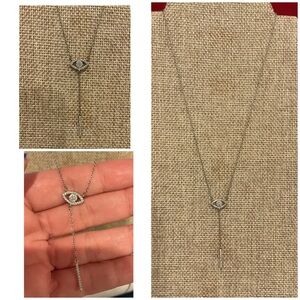 Elegant Silver Necklace with Eye Pendant